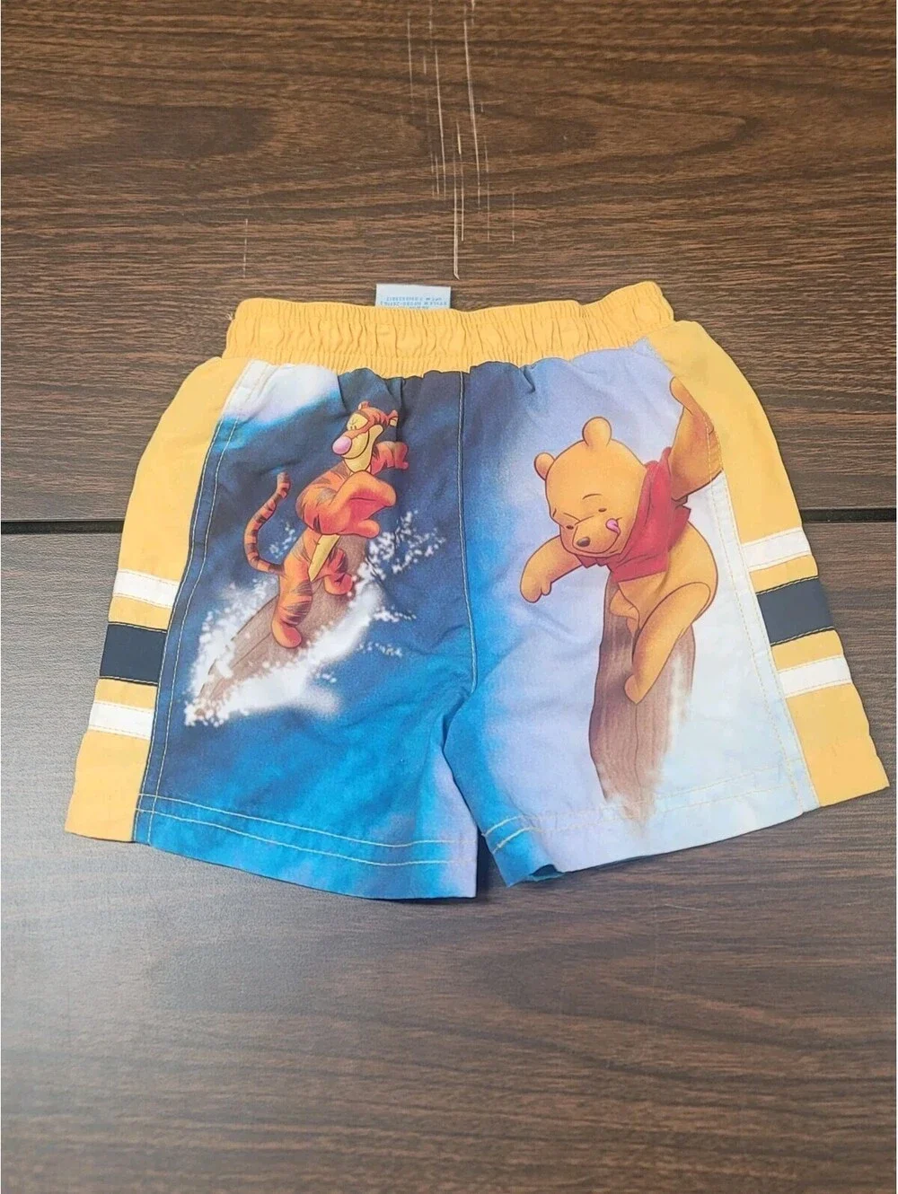 Vintage Disney Winnie the Pooh Tigger Baby Boys Swim Trunks 100 Acre Waves 6-9m